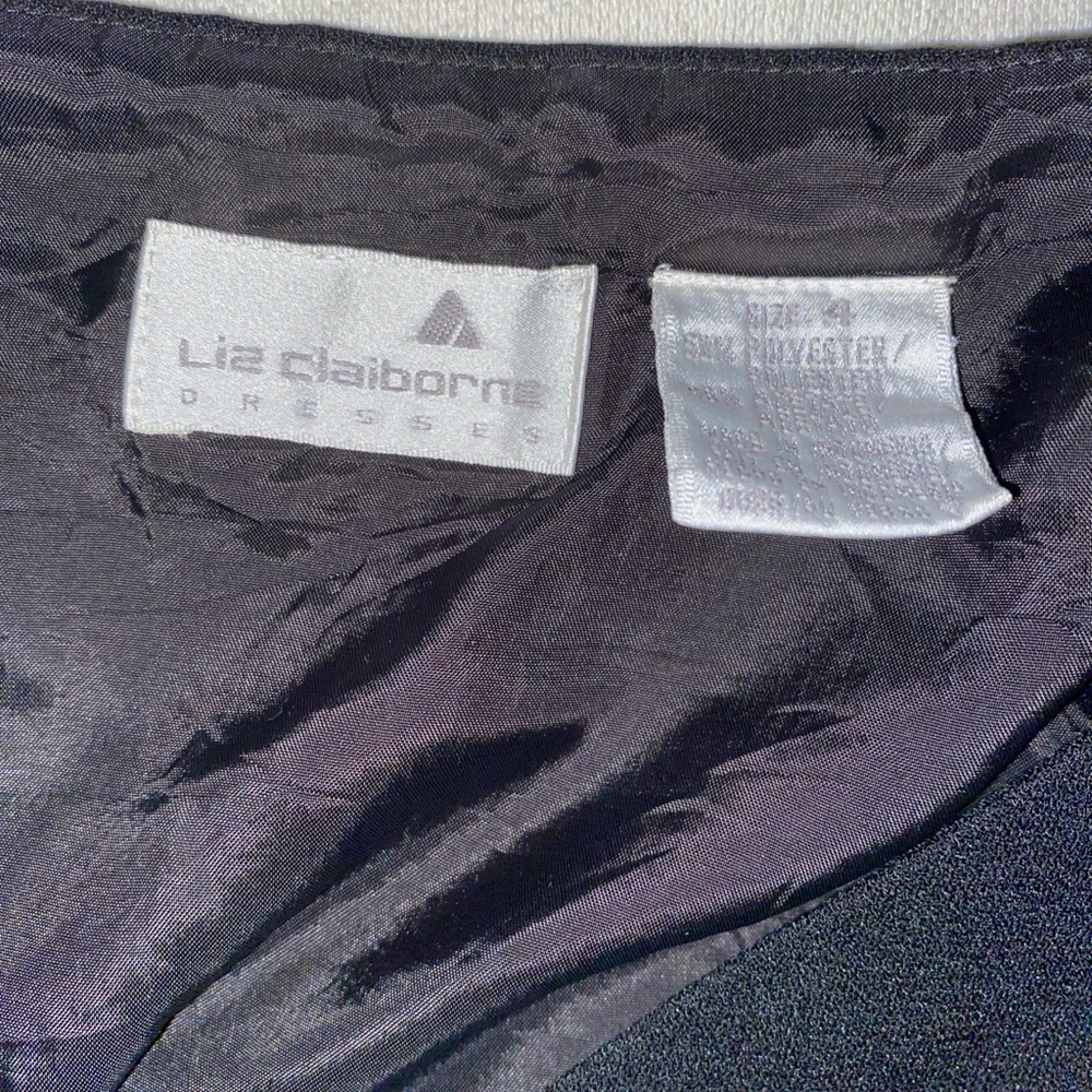 liz claiborne Women’s Size 4 Crop/bolero Jacket Black dressy career - Picture 2 of 5